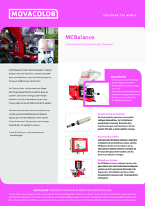 Übersicht Gravimetrische Dosiergeräte MCBalance