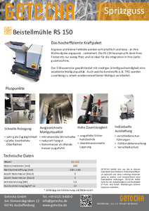 Übersicht Granulator RS 150 De