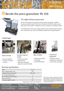 Übersicht Granulator RS 150 eng